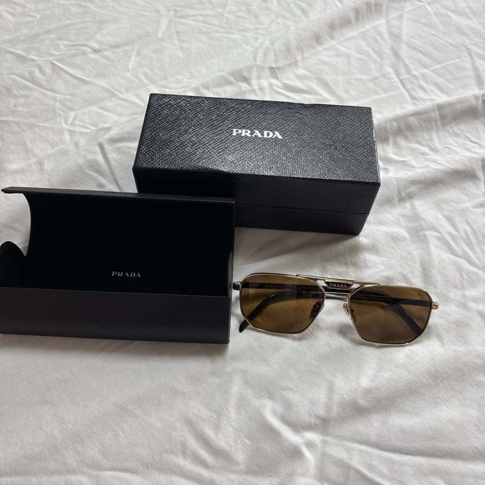 Prada Tortoise Sunglasses with Black Case